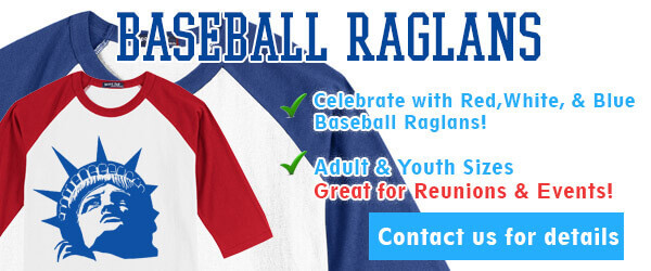 4th of July Baseball Raglans