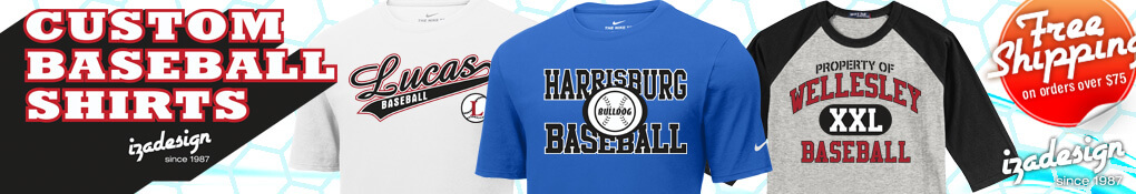 IZA Design Custom Baseball Shirt Designs