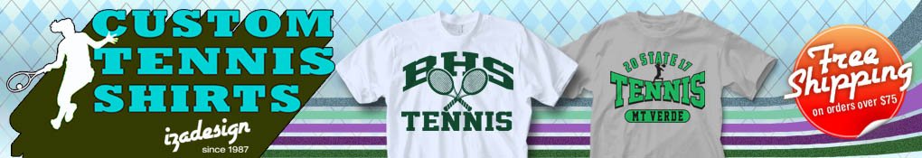 IZA Design Custom Tennis Shirt Designs for your Team