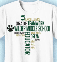 8th Grade Shirts - Random Words - desn-268m7