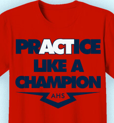 Baseball Shirt Designs - Practice Like a Champion Logo - idea-135p2