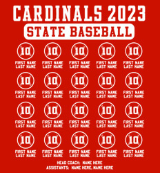 Baseball Roster Designs - State Baseball Lineup - idea-310s4