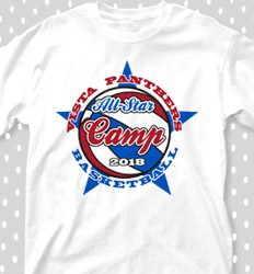 Basketball Camp Shirt Designs - All Star Camp - cool-676a1