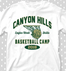 Basketball Camp Shirt Designs - Collegiate Heater - desn-353h6