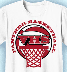 Basketball T Shirt Design - Vintage Hoops Logo - cool-808v1