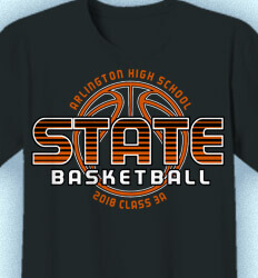 Basketball T Shirt Design - Super State - cool-815s1