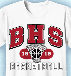 Basketball T Shirt Design - School Basketball - cool-812s1