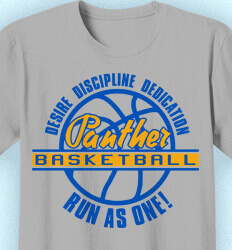 Basketball T Shirt Design - Desire Discipline Dedication  - idea-137d1