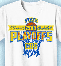 Basketball T Shirt Design - State Playoffs Net - cool-805s1
