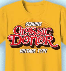 Blood Donor Shirt Designs - Sixties Vintage clas-769w6