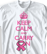 Breast Cancer T Shirt - Keep Calm desn-613m1
