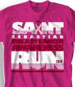 Breast Cancer T Shirt - Cancer Run desn-785c1