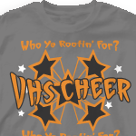 Custom Cheer T-Shirts - Funky Stars 382f1