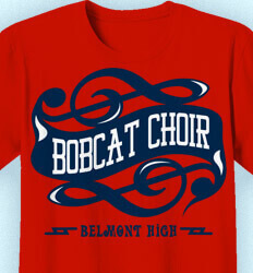Choir Chorus T Shirt - Notes Art - desn-909n6