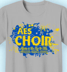 Choir Chorus T Shirt - Splat - clas-521u5