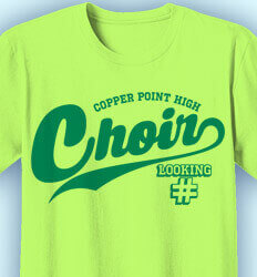 Choir T Shirts - Clever Script - cool-412c6