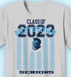 Senior Class T Shirt Design - Retro List - idea-466r2