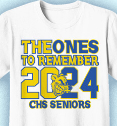Senior Class T Shirt Design - Ones to Remember- cool-218q2