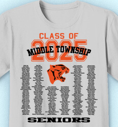 Senior Class T Shirt Design - Retro List - idea-466r4