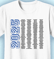 Senior Class T Shirt Design - Vert Names - desn-650w7