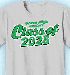 Senior Class T Shirt Design - Class Script - cool-129d4