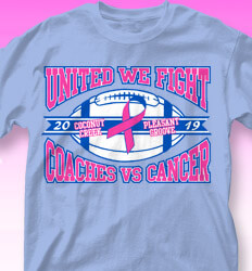 College vs Cancer Shirt Designs - Tackle Breast Cancer - desn-802t2