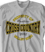 Cross Country T Shirt - Gym Logo desn-526g1
