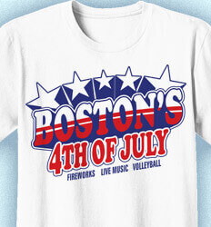 Custom 4th of July T Shirt Design -  Fourth of July Stars - idea-11f1