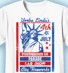 Custom 4th of July T Shirt Design - Statue of Liberty Poster - idea-8s1