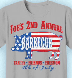 Custom 4th of July T Shirt Design - USA July Barbecue - idea-9u1