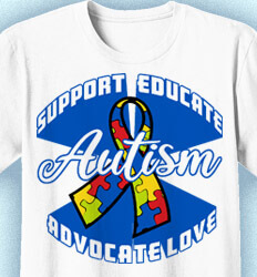 Custom Autism Shirts - Autism Advocate Ribbon - cool-939a1