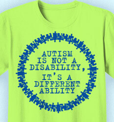 Custom Autism Shirts - Autism Slogan Circle - cool-952a1