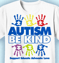 Custom Autism Shirts - Autism Be Kind Hands - cool-938a1