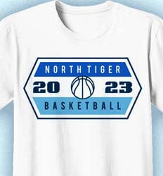 Custom Basketball T-Shirts - Hex Sport Emblem - idea-596h1