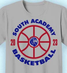 Custom Basketball T-Shirts - Court Logo - idea-599c1