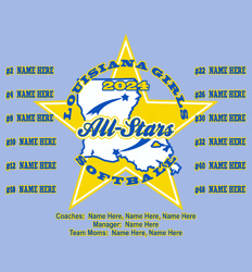 Custom Softball Roster Shirt Designs - All Star Roster - cool-906a8