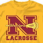 Lacrosse T Shirt - Classic Letter-343c2