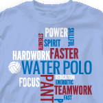 Water Polo T Shirt - Random Words 268r6