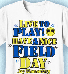 Cute Field Day Shirts - Live to Play - cool-541l1