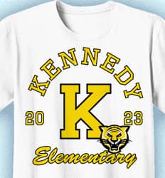 Elementary Shirts for School - Big Letter - desn-351a5