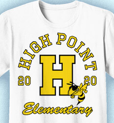 Elementary Shirts for School - Big Letter - desn-351v5