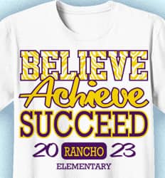 Elementary Teacher Shirts - Believe Achieve Success - idea-23b2