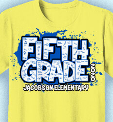 Elementary School Spirit Shirts - Splat Letters - cool-84s4