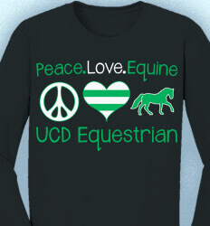 Equestrian Long Sleeve Shirt Designs - Peace Love Equine - idea-127p1
