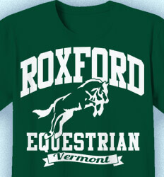 Equestrian T Shirt Designs - Collegiate Heater - desn-353j9
