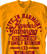 Family Reunion T Shirt - Live in Harmony desn-429l1