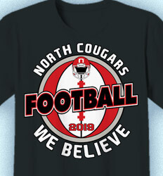 Football T-Shirt Designs - We Believe - idea-59f1