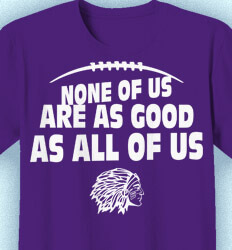 Football T-shirt Designs - All of Us Slogan - idea-61a2