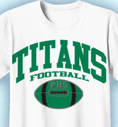 Football T-Shirt Designs - Athletic Arch - clas-728a4
