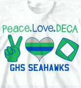 High School Shirts - Peace Love DECA - cool-519p1
